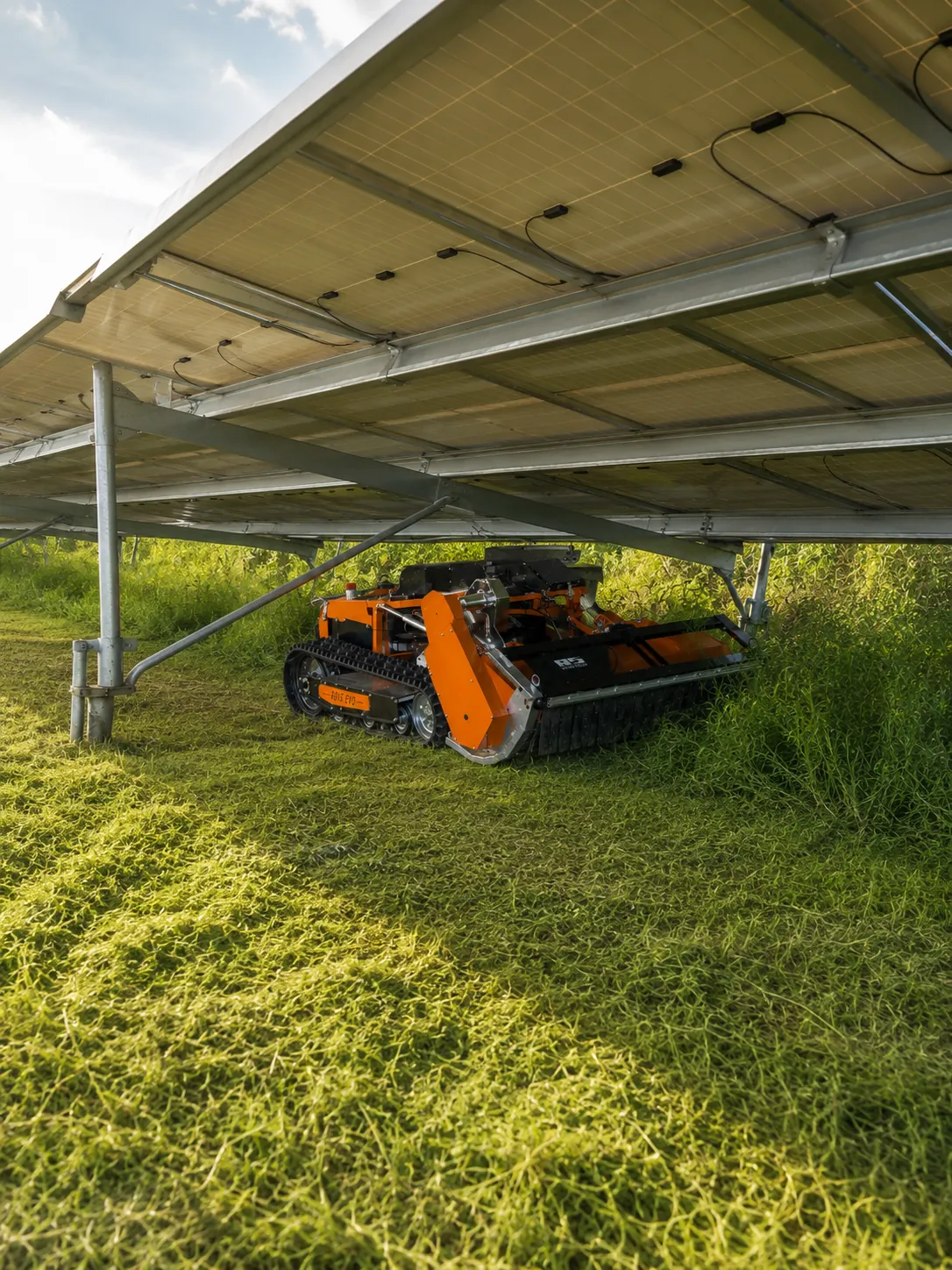 Nettoyage sous panneau solaire